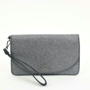 Kate Spade Glitter Gray Wristlet Wallet